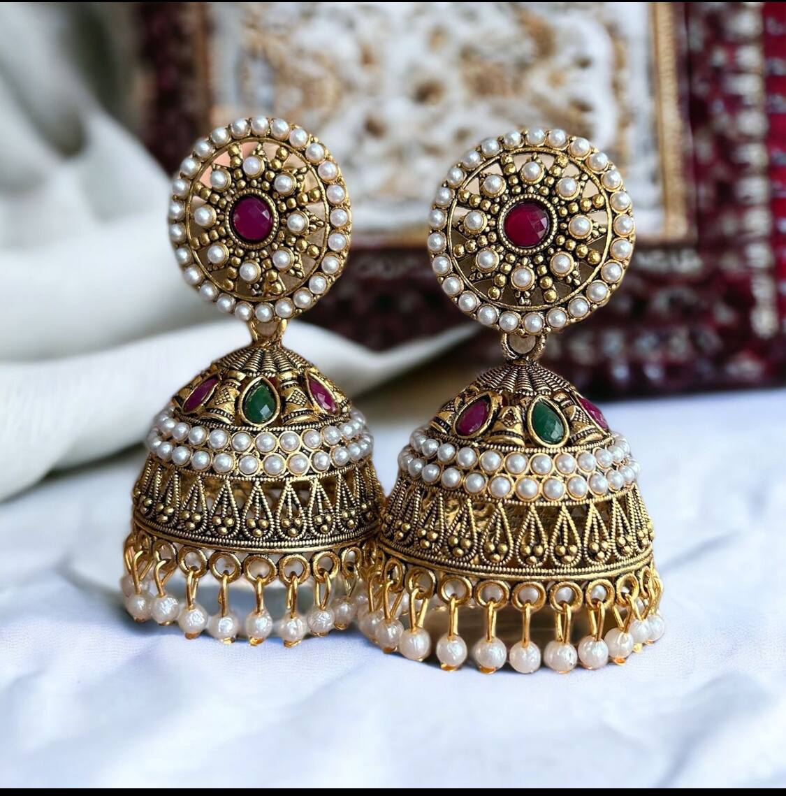 Traditional Wear Designer Zumkha Earrings Wholesale Shop In Surat